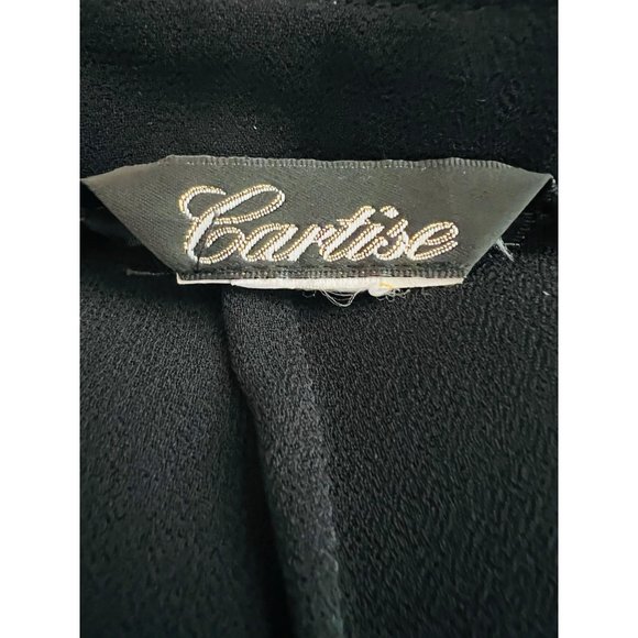 Cartise Vintage 70s Fringe Wide Leg Pants Black RARE - Picture 10 of 12